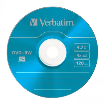 VERBATIM 43297 Verbatim DVD+RW õhuke-juveelümbrises 5 tk 4,7GB 4x Värviline