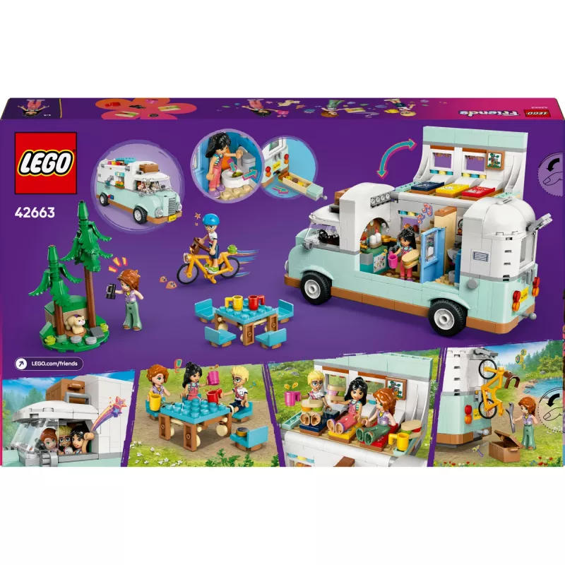 LEGO Motor Home komplekt 42663 — LEGO Friends matkaauto, 778 osa, 3 mininukku, vanusele 7+