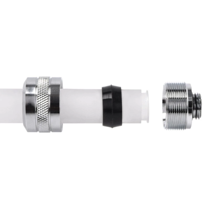 Liitmik Alphacool 17470 — messingist kroomitud PC veejahutusliitmik, kõrgus 20 mm, kaal 23 g