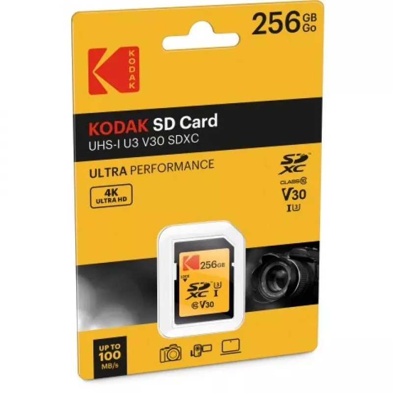 Mälukaart Kodak 256 GB UHS-I U3 V30 Ultra EKMSD256GXC10HPRK