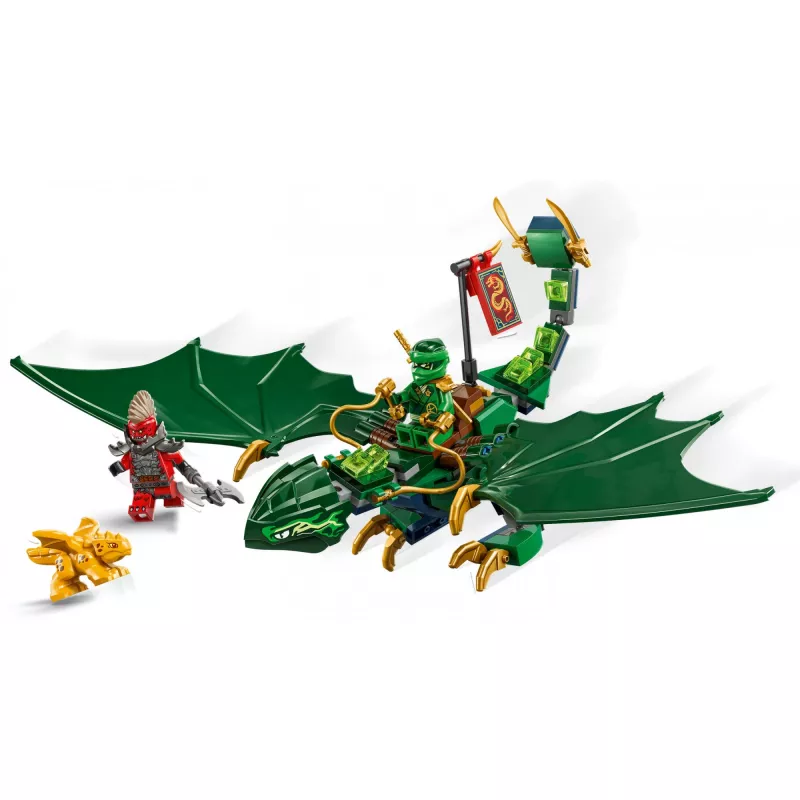 Ehitusmänguasjade komplekt LEGO NINJAGO 71829 Lloyd's roheline Forest Dragon, 128 tükki, 2 minifiguuri, vanusele 6+