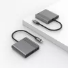 USB-C 3-in-1 multipordiadapter (USB-port + HDMI + USB-C video), tumehall<br>A-CM-COMBO3-05