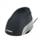 BakkerElkhuizen Evoluent Standard, paremakäeline, vertikaalne disain, optiline, USB Type-A, 1500 DPI, must, hall, hõbedane