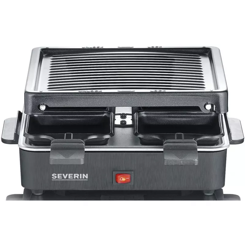 Severin Mini Raclette Grill 4 väikese mittenakkuva panniga 600 W