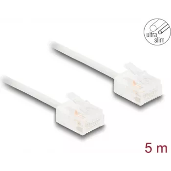 Võrgukaabel DeLOCK RJ45 Cat.6 UTP üliõhuke 5 m valge
