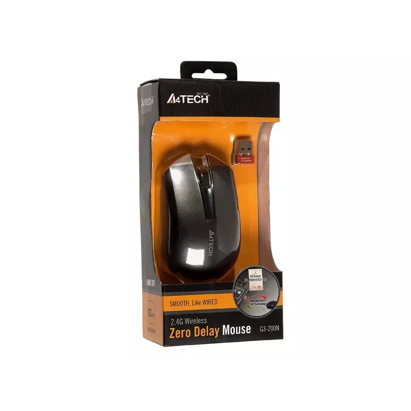 A4Tech G3-200N hiir Travel mõlemakäeline RF Wireless V-Track 1000 DPI