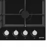 Gaasipliit Gorenje GT641KB, sisseehitatav 60 cm, 4 gaasitsooni, karastatud klaas, malmist restid, pöördnupud