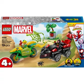 LEGO MARVEL 11198 Spin ja Electro dinosaurusõidukite tagaajamine