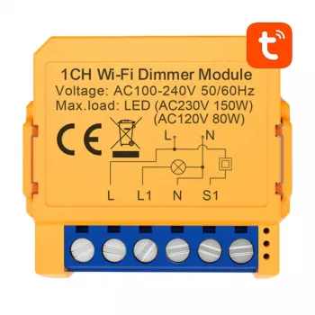 Nutipistikupesa lüliti Avatto DMS16-2 WiFi energiajälgimisega