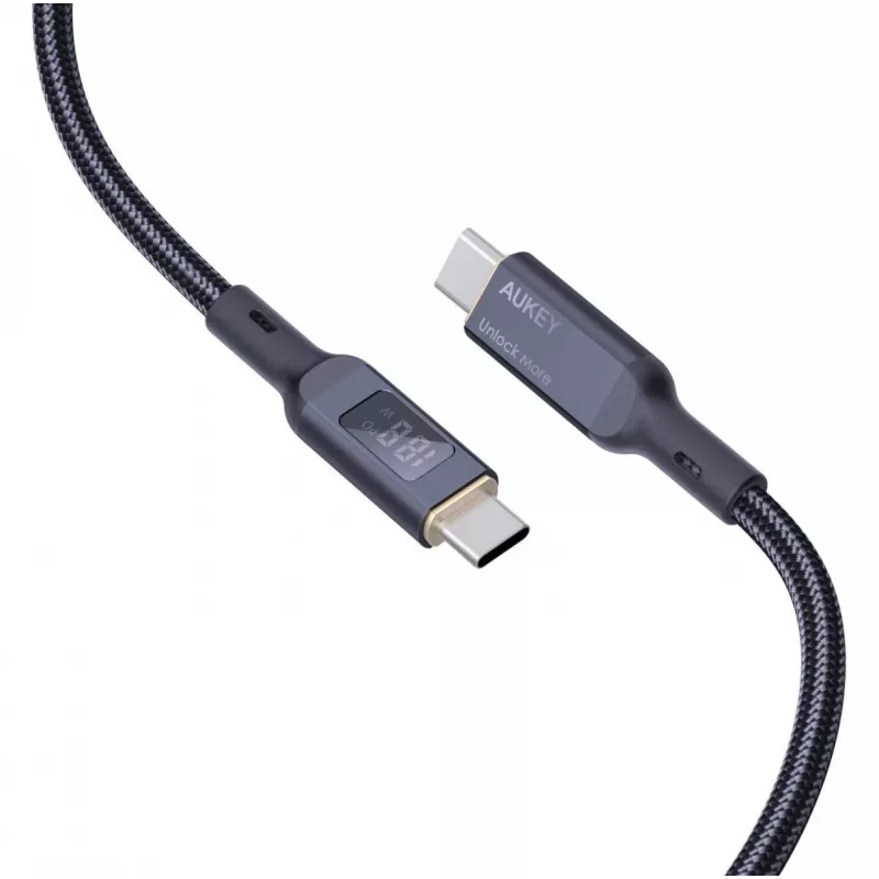 AUKEY CB-MCC102 USB-kaabel 1,8 m USB-C must 480 Gbit/s
