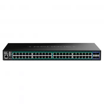 TRENDnet 52-pordine Gigabit Web Smart 740W PoE+ lüliti 10G-ga - lüliti - 1 Gbps