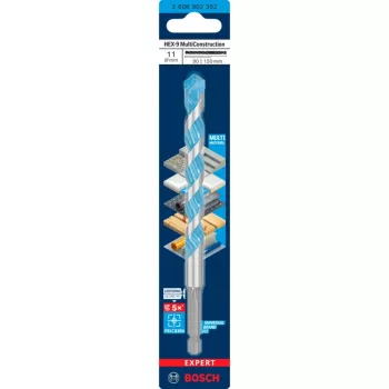 Puuritera Bosch Expert HEX-9 Multi Construction Ø11 mm, kuuskantvars