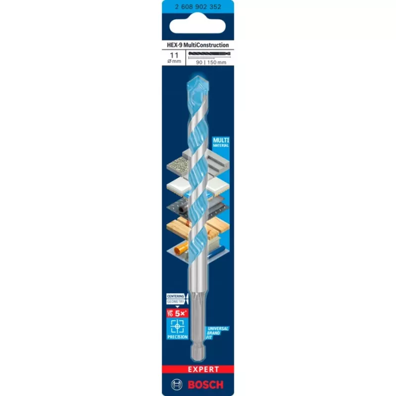 Puuritera Bosch Expert HEX-9 Multi Construction Ø11 mm, kuuskantvars