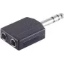 Juhtmepistik ShiverPeaks BS57072 6,3mm Must Roostevaba Teras