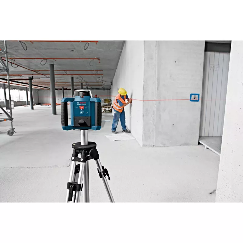 Bosch rotatsioonilaser GRL 300 HV Professional sinine/must, punane laserjoon ja loodpunkt, hoidikuga WM 4 ja laserivastuvõtjaga LR 1, kohvris