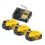 Akude ja laadijate komplekt DeWALT DCB1104P3-QW Liitium-ioon 5 Ah
