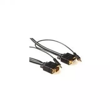 Microconnect MONGH5BMJ videokaabli adapter 5 m VGA (D-Sub) + 3,5 mm Must