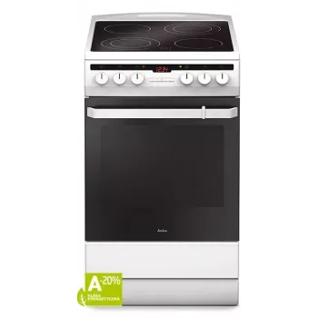 Vabaltseisev pliit Amica SHC 5874 W Elektriline Keraamiline 4 tsooni