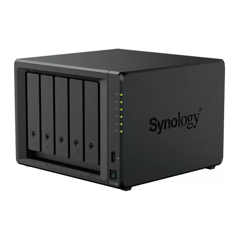 Synology DiskStation DS1525+ NAS/salvestusserver Ryzen Embedded V1500B 8 GB DDR4 0 TB Must