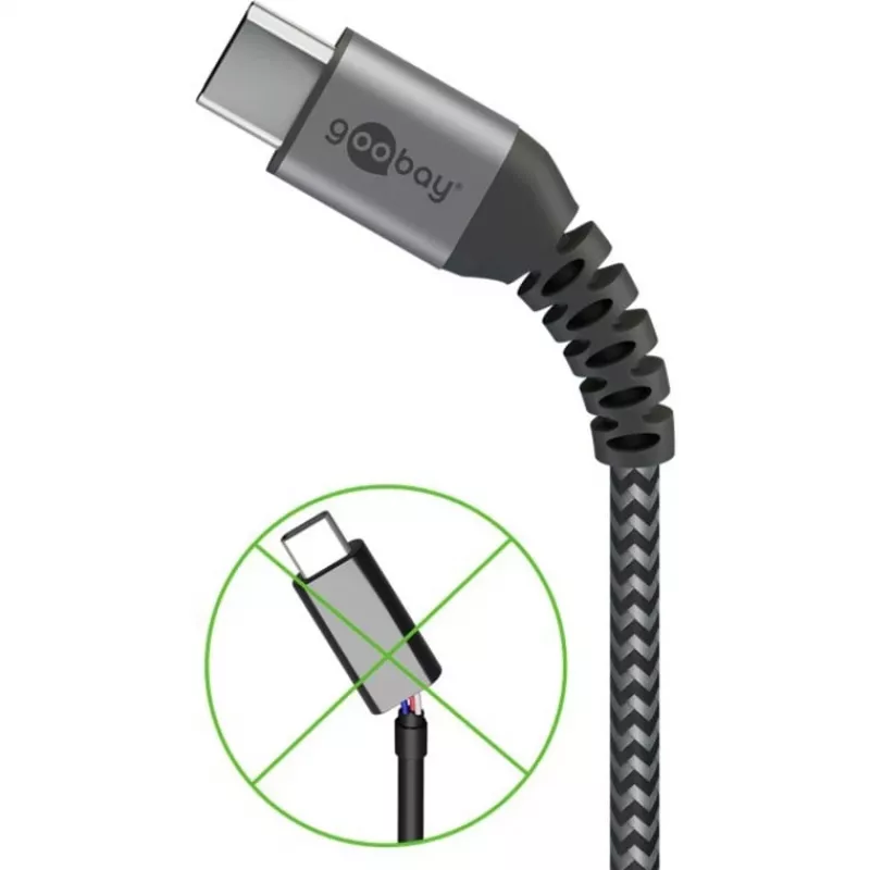 Goobay 49301 USB kaabel Must