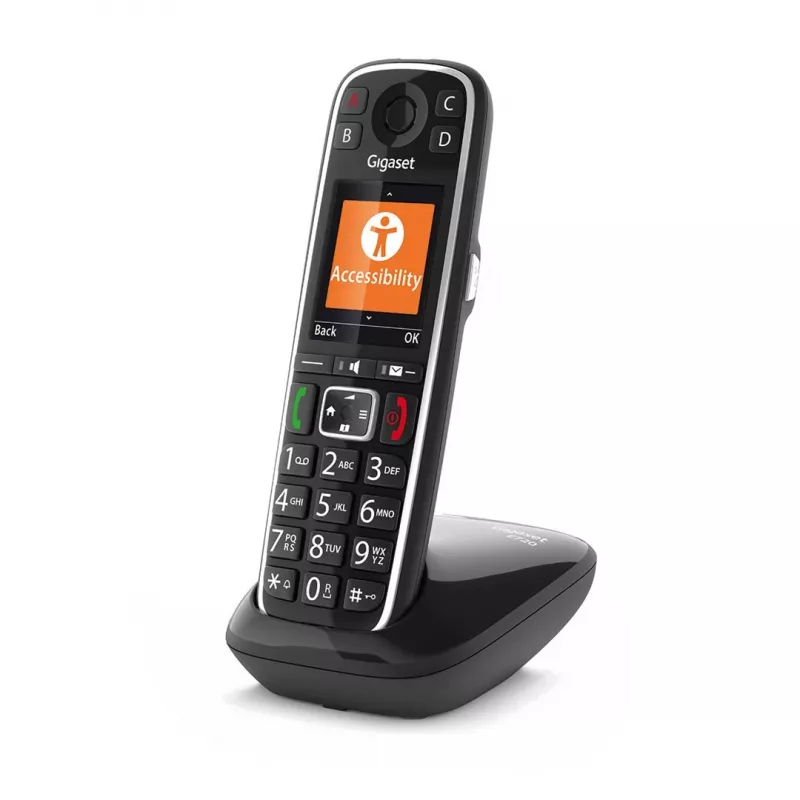 Gigaset E720 Analoog/DECT telefon kõne tuvastusega Must