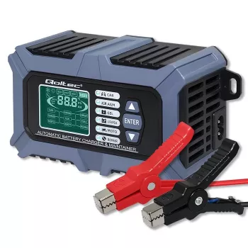 Qoltec nutikas mikroprotsessoriga akulaadija akutestriga ja 12V parandusfunktsiooniga | 6A | LCD | Akulaadija AGM LiFePO4 GEL akudele