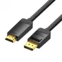 DisplayPort-HDMI-kaabli adapter Vention HAGBH, 2 m, must, 7 mm läbimõõt