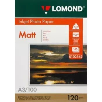 Lomond Photo Inkjet Paper Matte 120 g/m2 A3, 100 lehte