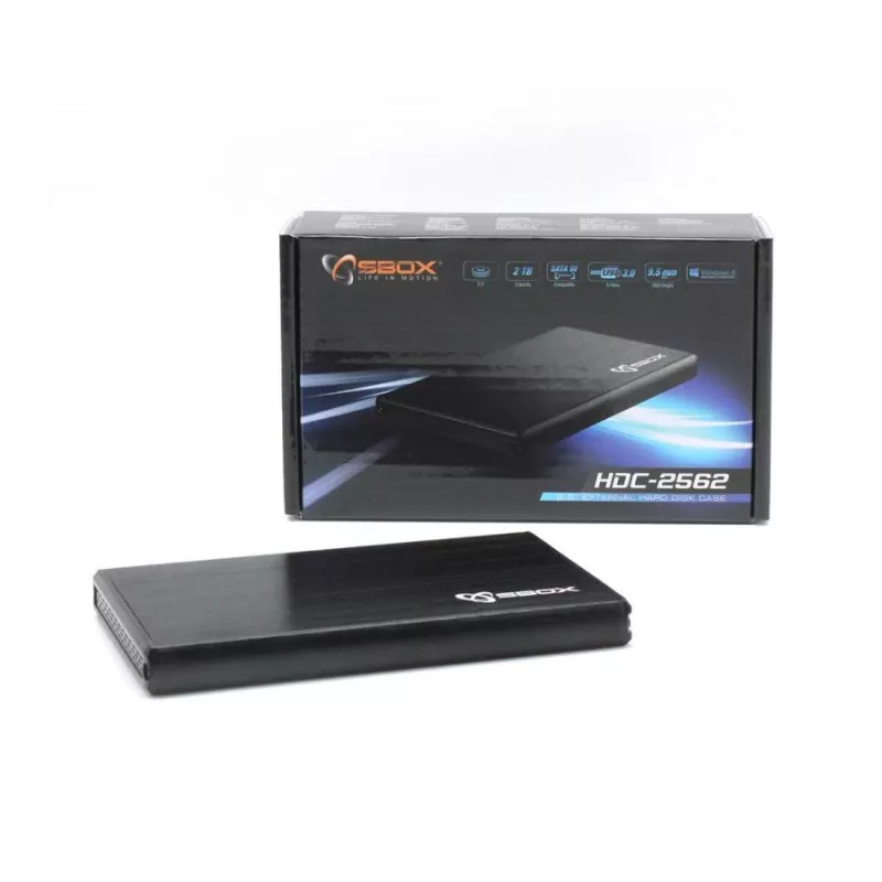 Sbox HDC-2562B 2.5 inch väline kõvaketta korpus mustikas must