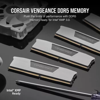 CORSAIR Vengeance DDR5 Kit 48 GB 2 x 24 GB DIMM 288-PIN 3000 MHz PC5-48000 CL30 1.4 V Valge (CMK48GX