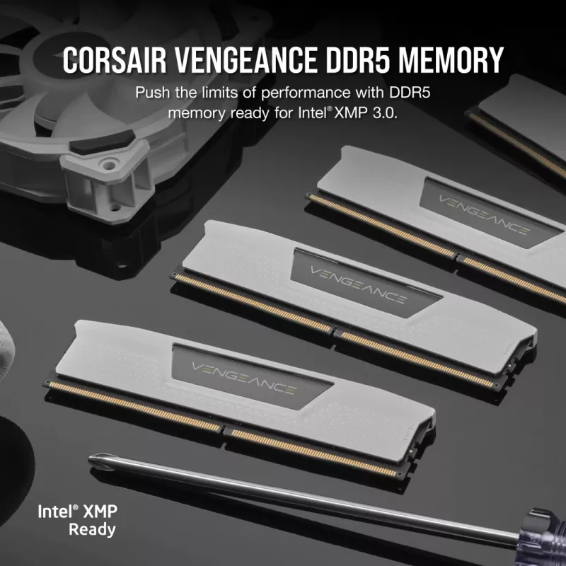 CORSAIR Vengeance DDR5 Kit 48 GB 2 x 24 GB DIMM 288-PIN 3000 MHz PC5-48000 CL30 1.4 V Valge (CMK48GX