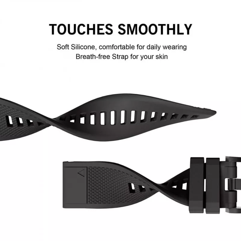 Kellarihm Tech-Protect Garmin Fenix seeriale — ühildub mudelitega Fenix 3, 5X, 3HR, 5X Plus, 6X, 6X Pro, 7X — Must
