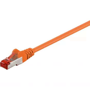 Wentronic Goobay CAT 6 paigalduskaabel, S/FTP (PiMF), oranž, 5 m - LSZH halogeenivaba, vask (93475)