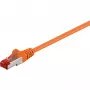 Wentronic Goobay CAT 6 paigalduskaabel, S/FTP (PiMF), oranž, 5 m - LSZH halogeenivaba, vask (93475)
