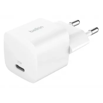 Laadija Belkin BoostCharge 25W USB-C PD (sise-AC) valge — kaasaskantavate mängukonsoolide, nutitelefonide, tahvelarvutite jaoks