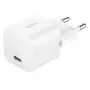 Laadija Belkin BoostCharge 25W USB-C PD (sise-AC) valge — kaasaskantavate mängukonsoolide, nutitelefonide, tahvelarvutite jaoks