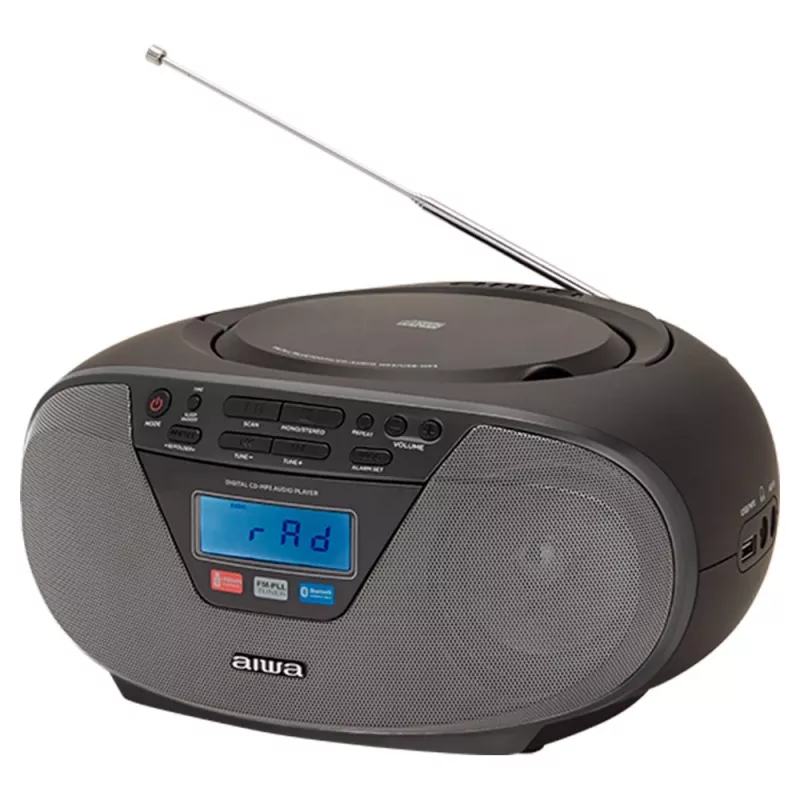 Audio mikrosüsteem Aiwa BBTU-400BK, CD/MP3/FM-PLL/BT-mängija (must)