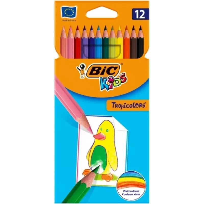 BIC Värvipliiatsid TROPICOLORS 12 värvi 022503