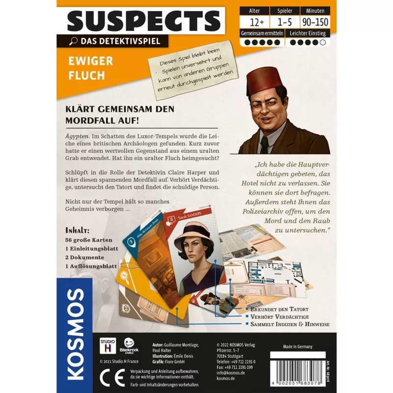 Suspects: Eternal Curse, kaardimäng