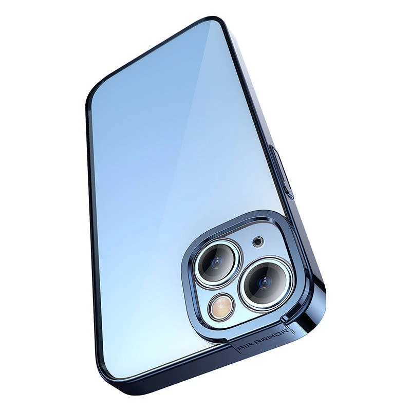 Kaitseümbris ja karastatud klaasi komplekt Baseus iPhone 14 Plus jaoks — Glitter läbipaistev sinine