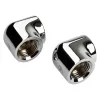 Bitspower Touchaqua adapter 90 kraadi G1/4 tolli sisekeermega G1/4 tolli sisekeermele - 2-pack, hõbedane