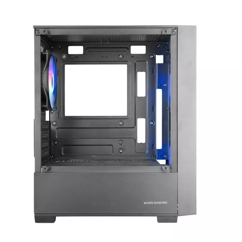 Arvutikorpus TACENS Mars Gaming MC-VORTEX Mini Tower Mini-ITX/Micro-ATX karastatud klaas must, 3x120mm, 27,3 cm GPU, 162 mm protsessori jahuti