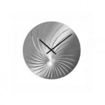 NeXtime klok 8134 Swirled, Ø43 cm, Seinale, Hõbedane läikiv