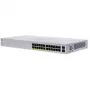 Cisco Business 110 Series 110-24PP - Lüliti - haldamata - 12 x 10/100/1000 (PoE) + 12 x 10/100/1000 + 2 x Combo Gigabit-SFP - Laua-, riiuli- või seinale paigaldatav - PoE (100