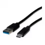 ROLINE RM USB 3.2 Gen 1 kaabel, A-C, ST/ST, must, 1 m