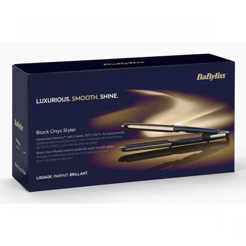 Sirgendusraud BABYLISS ST484E — keraamilised plaadid, Warm tehnoloogia, 230 V, 3,3 m juhe, must/kuldne