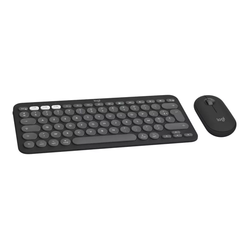 Logitech Pebble 2 Combo for Mac Wireless klaviatuur hiir QWERTZ German Graphite