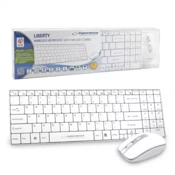 Klaviatuuri ja hiire komplekt Esperanza Liberty EK122W, valge