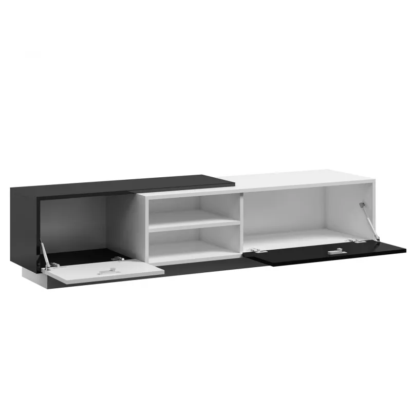 Cama TV-kapp SIGMA1 180 valge/must läikiv