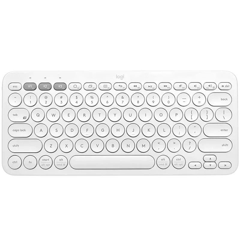 Logitech Multi-Device K380 - Klaviatuur - Juhtmevaba - Bluetooth 3.0 - Saksa - Valge